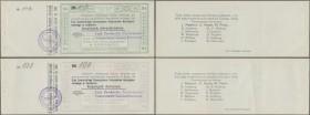 Poland: Pair with 10 and 20 Kopeks 1914 check issue, P.NL (Podcziaski R-498, Kardakoff 108/41, 42) in UNC condition. (2 pcs.)
 [differenzbesteuert]