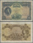 Portugal: Banco de Portugal 10 Escudos 1920, P.117, still nice with a number of repared parts at upper and lowwre margin and at center of the note. Co...