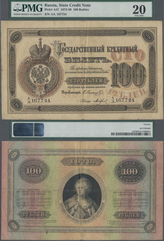 Russia: 100 Rubles 1878, P.A47, one of the most beautiful notes from the Russian...