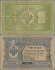 Russia: 3 Rubles 1898 with signatures: TIMASHEV / METZ, P.2b, optically appears nice small repaired border tears and tear at center, Condition: F/F-....