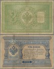 Russia: 3 Rubles 1898 with signatures: TIMASHEV / KOPTELOV, P.2b, still intact with minor margin splits, stained paper and several folds, Condition: F...