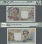 Tahiti: Banque de l'Indochine – Papeete 20 Francs ND(1951-63) SPECIMEN, P.21s with perforation ”Specimen” at right and Specimen number 0014 at upper l...