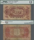 Tannu-Tuva: 10 Aksa 1940, P.18, well worn condition with a number of taped tears, small holes and stained paper. Condition: VG
 [differenzbesteuert]