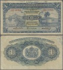 Trinidad & Tobago: 1 Dollar 1935, First Date Issue, P. 5 used with folds and stain in paper, a pen writing ”From Eddy Sept 5th 1943” at upper border, ...