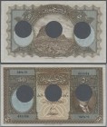 Turkey: 50 Livres Turques 1st Emission L.AH1341 (1926), with large cancellation holes at center, P.122, very rare and popular note in great condition ...