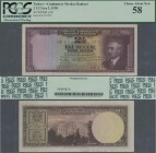 Turkey: 2 ½ Lira L. 1930 (1942-1947) ”İnönü” - 3rd Issue, P.140, almost perfect condition with a few minor spots only, PCGS graded 58 Choice About New...