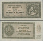 Yugoslavia: 50 Dinara 1950 unissued series, P.67U, tiny bend at upper left, otherwise perfect: Condition: aUNC
 [differenzbesteuert]