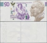 Testbanknoten: Rare and beautiful uniface front proof of the HYBRID test note Statni Cenin CZECHOSLOVAKIA ”90 Units” portrait ”Max Svabinsky”, without...