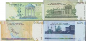 Iran: Bank Markazi Iran and Central Bank of the Islamic Republic of Iran, collectors album with 203 banknotes comprising for example 10.000 Rials ND(1...