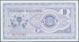 Macedonia: 1992, Pick 1, quantity lot with 173 Banknotes in good to mixed quality, sorted and classified by Pick catalogue numbers, please inspect
 [...