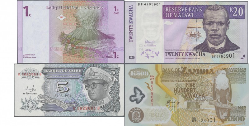 Africa: Giant lot with 2270 banknotes containing Congo 400x 1 Centime P.80, Ethi...