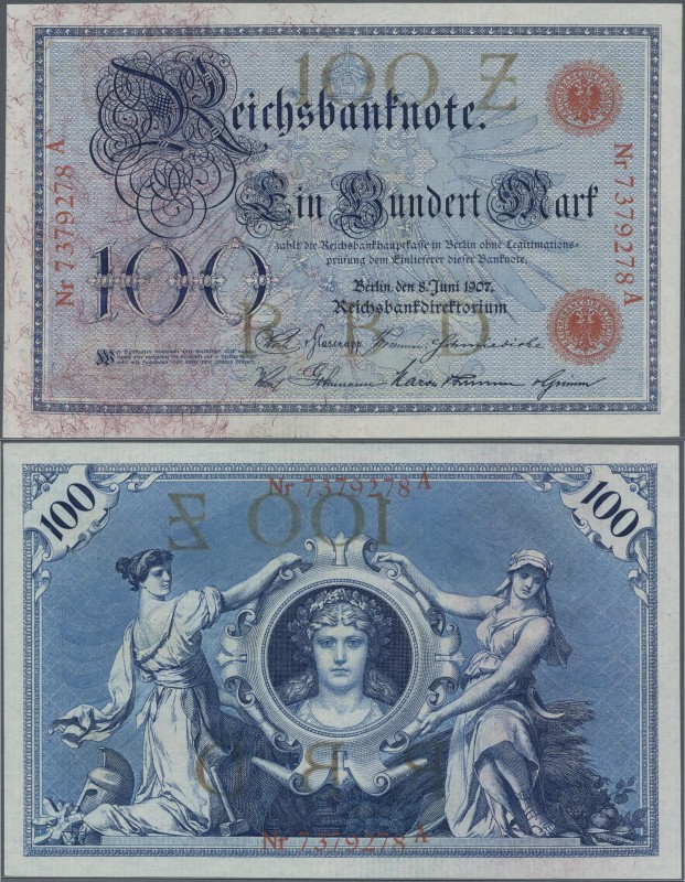 Deutschland - Deutsches Reich bis 1945: 100 Mark 1907, Ro.30, nahezu perfekte Er...