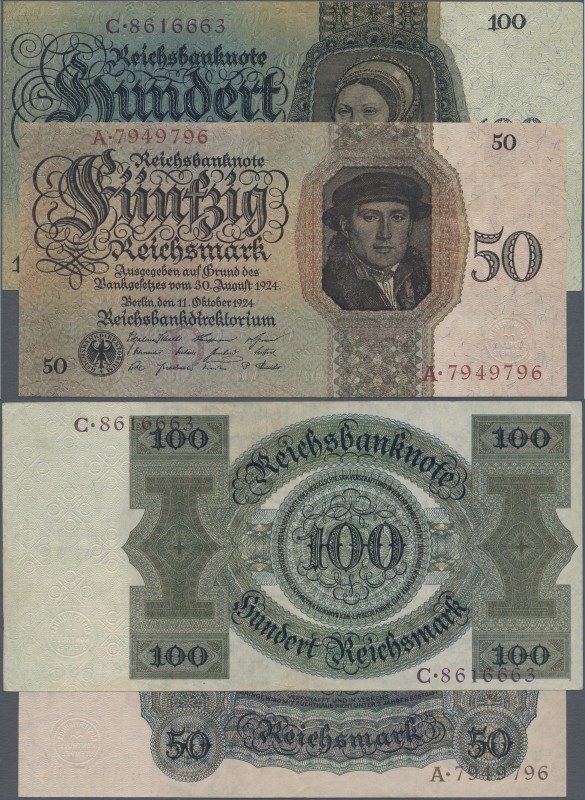 Deutschland - Deutsches Reich bis 1945: 50 Reichsmark 1924, Udr. D, Serie A, Ro....