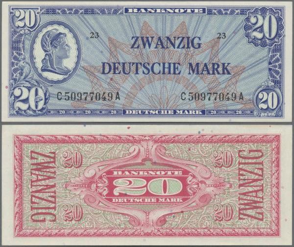 Deutschland - Bank Deutscher Länder + Bundesrepublik Deutschland: 20 DM 1948, ”L...