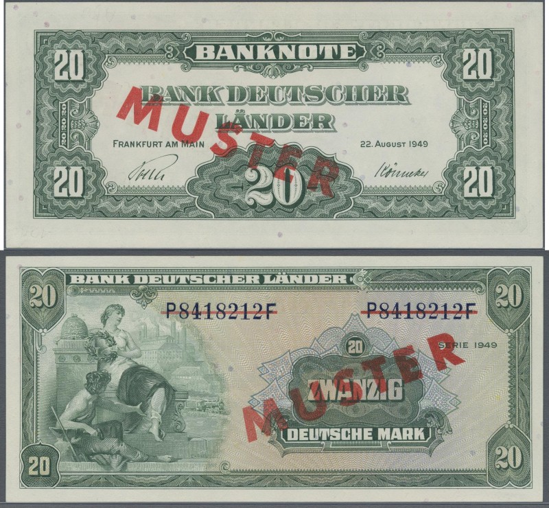 Deutschland - Bank Deutscher Länder + Bundesrepublik Deutschland: 20 DM 1949 MUS...