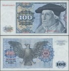 Deutschland - Bank Deutscher Länder + Bundesrepublik Deutschland: 100 DM 1980 ohne copyright, Ro.284a, nahezu perfekt mit leichten Satuchungen im Papi...