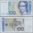 Deutschland - Bank Deutscher Länder + Bundesrepublik Deutschland: 100 DM 1989 Ersatznote mit KN ZA0058078A2, Ro.294b, saubere Gebrauchserhaltung mit e...