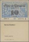 Deutschland - Nebengebiete Deutsches Reich: Saar, 1947, Gouvernement Militaire de la Sarre, Prime de Régularité, Prämienschein der Saargruben, Bon pou...