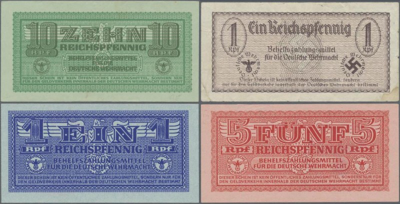 Deutschland - Konzentrations- und Kriegsgefangenenlager: Lot mit 9 Banknoten der...