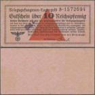 Deutschland - Konzentrations- und Kriegsgefangenenlager: 10 Reichspfennig KGL-Lagergeld o.D.(1939-45), Ro.516 mit Stempel ”Oflag”, einige kleine Fleck...