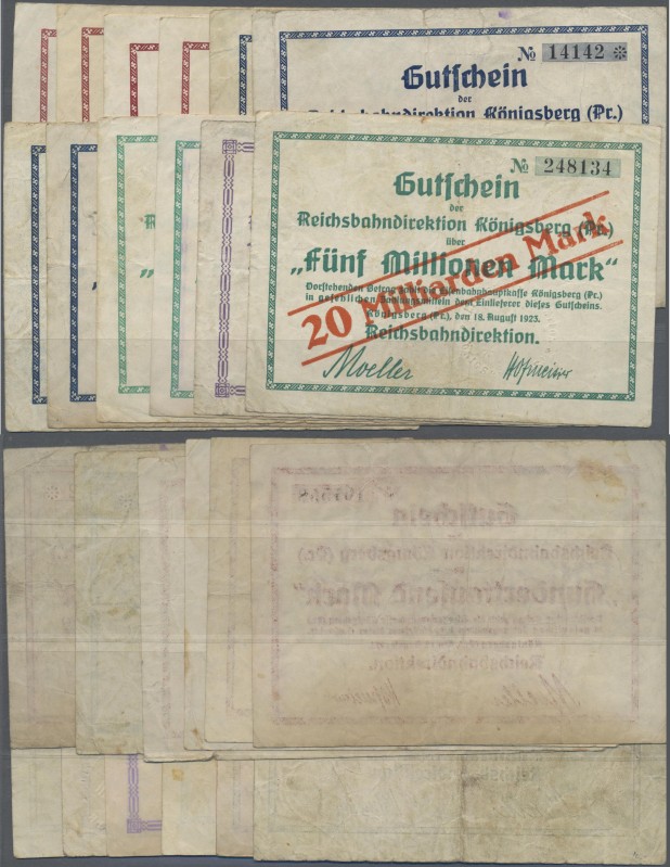 Deutschland - Reichsbahn: Königsberg, Ostpreußen, Reichsbahndirektion, 100 Tsd. ...