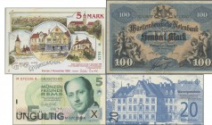 Deutschland - Sonstige: Große Schachtel mit zusammen mehr als 400 Banknoten Deutsches Reich, Länderbanknoten, DDR und Bundesrepublik, dabei unter ande...