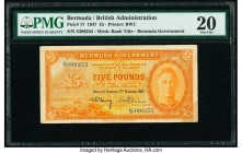 Bermuda Bermuda Government 5 Pounds 17.2.1947 Pick 17 PMG Very Fine 20. Corner stain.

HID09801242017

© 2020 Heritage Auctions | All Rights Reserved