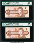 Canada Bank of Canada $2 1986 Pick 94b BC-55b Two Consecutive Examples PMG Gem Uncirculated 66 EPQ: Gem Uncirculated 65 EPQ. 

HID09801242017

© 2020 ...