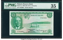 Malawi Reserve Bank of Malawi 2 Kwacha 1964 (ND 1971) Pick 7a PMG Choice Very Fine 35. 

HID09801242017

© 2020 Heritage Auctions | All Rights Reserve...