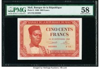 Mali Banque de la Republique du Mali 500 Francs 22.9.1960 Pick 3 PMG Choice About Unc 58. 

HID09801242017

© 2020 Heritage Auctions | All Rights Rese...