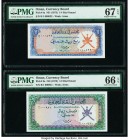Oman Oman Currency Board 1/4; 1/2 Rial Omani ND (1973) Pick 8a; 9a PMG Superb Gem Unc 67 EPQ; Gem Uncirculated 66 EPQ. 

HID09801242017

© 2020 Herita...