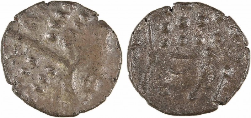 Grande-Bretagne, Durotriges, statère de billon, c.50 av. J.-C.
A/Anépigraphe
T...