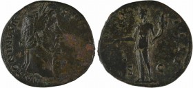Antonin le Pieux, sesterce, Rome, 148-149
A/ANTONINVS AVG PIVS [P P TR P XII]
Tête laurée à droite
R/COS IIII/ S/ C
L'Equité debout à gauche, tena...