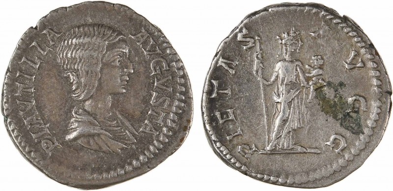 Plautille, denier, Rome, 202-203
A/PLAVTILLA AVGVSTA
Buste drapé à droite, les...