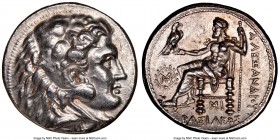 MACEDONIAN KINGDOM. Alexander III the Great (336-323 BC). AR tetradrachm (26mm, 17.12 gm, 11h). NGC Choice AU 5/5 - 4/5. Posthumous issue of Babylon, ...