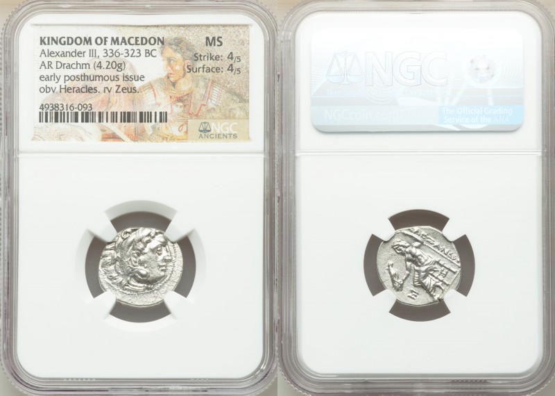 MACEDONIAN KINGDOM. Alexander III the Great (336-323 BC). AR drachm (19mm, 4.20 ...