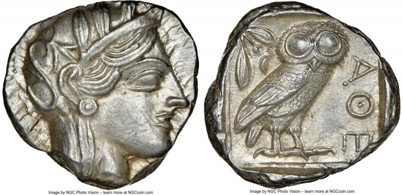 ATTICA. Athens. Ca. 440-404 BC. AR tetradrachm (23mm, 17.21 gm, 7h). NGC Choice ...