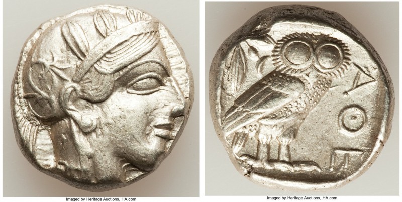 ATTICA. Athens. Ca. 440-404 BC. AR tetradrachm (23mm, 17.19 gm, 6h). Choice XF. ...