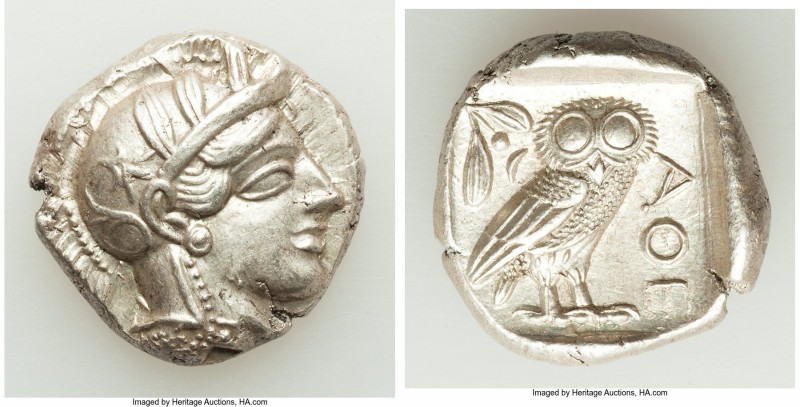 ATTICA. Athens. Ca. 440-404 BC. AR tetradrachm (25mm, 17.22 gm, 11h). Choice XF....