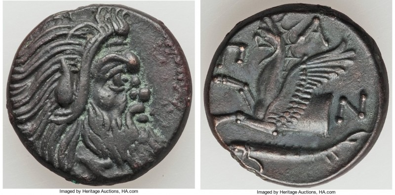 CIMMERIAN BOSPORUS. Panticapaeum. 4th century BC. AE (20mm, 6.81 gm, 4h). XF. He...