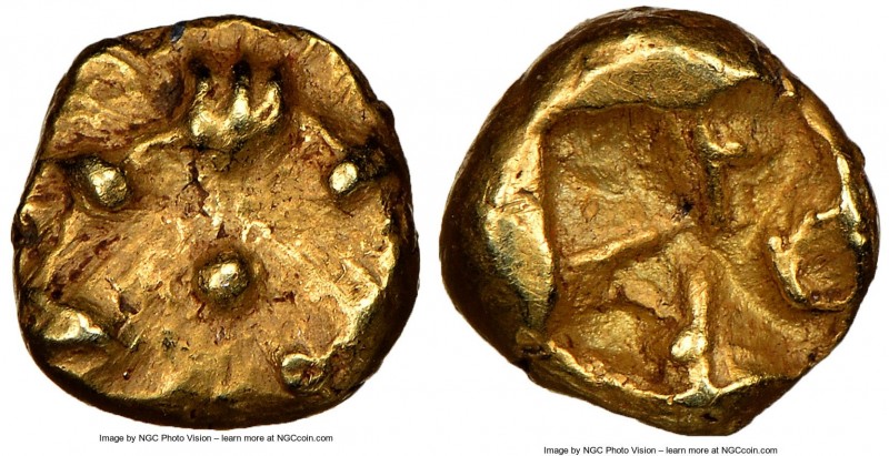 IONIA. Uncertain mint. Ca. 600-550 BC. EL 1/24 stater or myshemihecte (7mm). NGC...