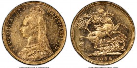 Victoria gold Sovereign 1892-M AU58 PCGS, Melbourne mint, KM10, S-3867C. AGW 0.2355 oz. 

HID09801242017

© 2020 Heritage Auctions | All Rights Re...