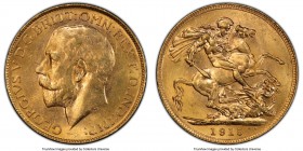 George V gold Sovereign 1915-P MS62 PCGS, Perth mint, KM29, S-4001. AGW 0.2355 oz. 

HID09801242017

© 2020 Heritage Auctions | All Rights Reserve...