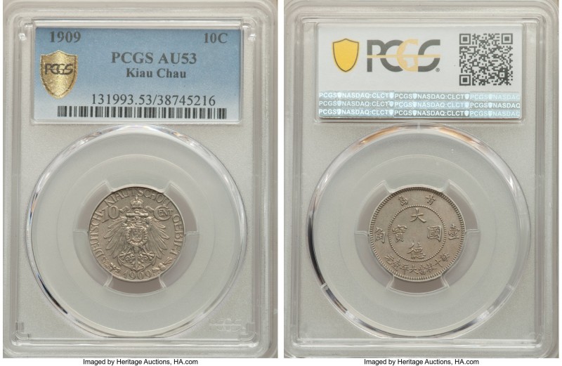 Kiau Chau. German Occupation 10 Cents 1909 AU53 PCGS, Berlin mint, KM2.

HID09...