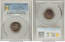 French Colony 10 Cents 1899-A MS64 PCGS, Paris mint, KM9, Lec-141. Colorfully toned over scintillating silvery luster. 

HID09801242017

© 2020 He...