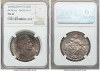 Bavaria. Ludwig II Taler 1870 MS62 NGC, Munich mint, KM877. Mottled toning in teal, plum and orange. 

HID09801242017

© 2020 Heritage Auctions | ...
