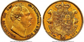 William IV gold Sovereign 1836 AU53 NGC, KM717, S-3829B. Scarcely seen in better states of preservation, as one of the earlier issues in the Sovereign...