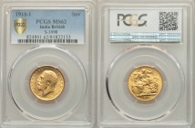 British India. George V gold Sovereign 1918-I MS62 PCGS, Mumbai mint, KM-A525, S-3998. AGW 0.2355 oz. 

HID09801242017

© 2020 Heritage Auctions |...
