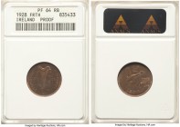 Free State 8-Piece Certified Proof Set 1928 ANACS, 1) Farthing - PR64 Red and Brown 2) 1/2 Penny - PR64 Red and Brown 3) Penny - PR63 Red and Brown 4)...