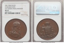 Charles IV bronze "Consulate of Mexico Proclamation" Medal 1789 MS62 NGC, Grove-C-28a. 41mm. Mislabeled on the holder as a 1821 Peruvian San Martin Pr...